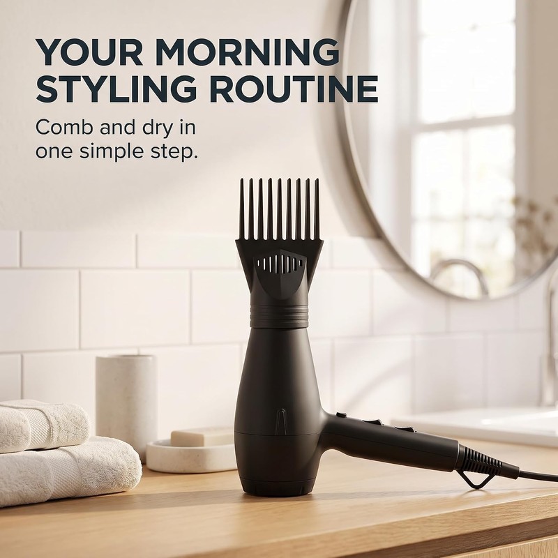Universal Hair Dryer Comb Attachment for Straightening, Detangling - Nozzle