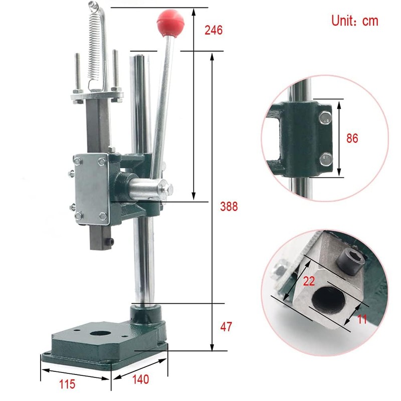 Multi-Function Hand Press and Hole Punch Machine for Stamping Leather