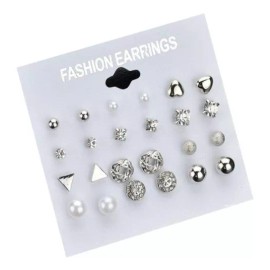 Deluxe Aretes 12 En 1 Joyería Para Mamá, Abuela, Novia, Mujer