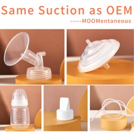 MOOMentaneous 26mm Wide Mouth Flange and Duckbill Valve Compatible with Spectra S1/S2 and 9 Plus Not Original Spectra Pump Parts Replacement