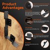 10 Pcs Black Stair Stringer Hanger Bracket, Heavy Duty 18