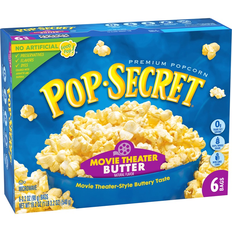 Pop Secret Microwave Popcorn, Movie Theater Butter Flavor, 3.2 Oz
