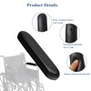 Full-Length Cushioned Armrest Black 10-1/4 "Long Wheelchair and Transport Chair