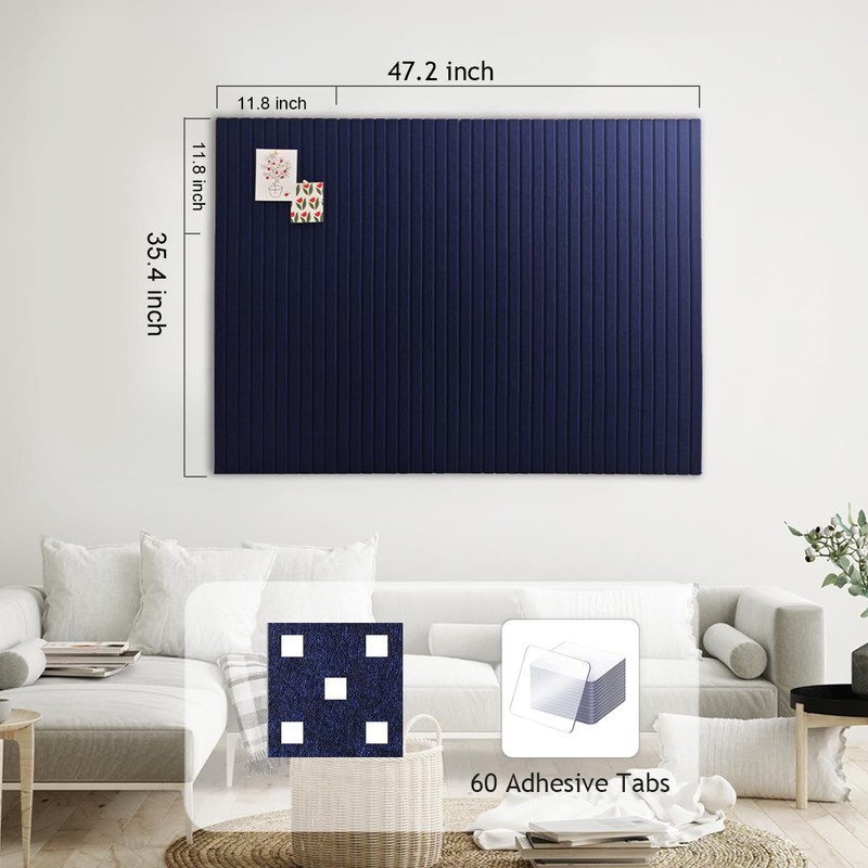 Large Cork Boards for Walls 48"x 36" - 1/2” Thick