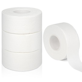 4 Rollen Tape Sport Weiß, Selbstklebendes Sport Tape, Elastisches Baumwolle Fingertape, Tapeverband, Athletic Tape für Fußball, Yoga, Klettern & Alle Sportarten (3.8CM*10M)