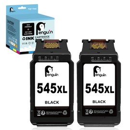 Penguin 545XL Remanufactured Printer Cartridges for Canon PG-545XL 545XL for MG2555S iP2850 MG2450 MG2550S MG2950 MG3051 MG3053 MX495 MG2550 TR4550 TS205 Printers (2 Black)