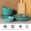 TP 18-Piece Dinnerware Set, Melamine Dishes Set with Bowls and