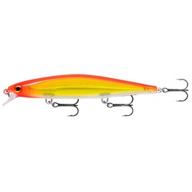 Rapala Shadow Rap Lure with Three No. 6 Hooks, 0.6-1.2 m Swimming Depth, 11 cm Size, Hot Head