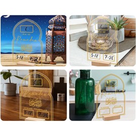 Hitopin 1 Stück Ramadan Kalender, Ramadan Deko DIY，Ramadan Dekorationen Countdown-Kalender, DIY Eid Mubarak Adventskalender, Ramadan Dekoration 30 Tage für Muslimische Ramadan Heimdekoration