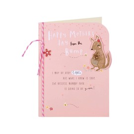 Clintons: Mummy to be Mother's Day Card, Kangaroo and Baby, Mother's Day Card from the Bump, 1st Mothers Day Card Mummy, 149x195mm, multi-color