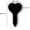 AUNT Heart Memorial Remembrance Plaque Stake - Silver Acrylic, Waterproof,