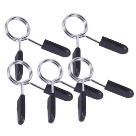 Outanaya 5Pcs Spring Clip Collars for Weightlifting Barbell Clamp for Powerlifting and Cross Fit Durable Construction Design for Gym Use