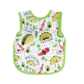 BapronBaby Taco Party Bapron - No Neck Tie Safer Bib for Baby & Toddler - Soft Waterproof Stain Resistant - Machine Washable - Sz Baby/Toddler 6m-3T