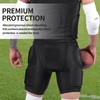 HAIYUE Men’s Padded Football Girdle Compression Shorts Protector, 5-Pads Thigh