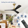 BvenuBigLite Modern Ceiling Fan with Remote: Black and Gold Ceiling