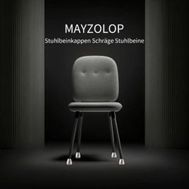 MAYZOLOP Pack of 16 Transparent Chair Leg Caps, 31.75 mm Chair Leg Caps, Slanted Chair Legs, Hardwood Floor Chair Leg Protectors, Round Chair Leg Caps with Felt, No Noise, No Scratches