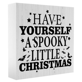 Have Yourself a Spooky Little Christmas Decor Christmas Decorations Cute Christmas Decor Merry Xmas Decorations Christmas Vacation Decor Have Yourself a Merry Little Christmas Decorations 5 x 5 inches