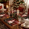 Christmas Placemats Set of 4, Classic Snowman and Christmas Tree
