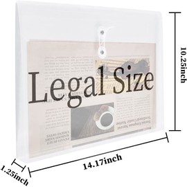 Yoeejob Plastic Envelopes Legal Size with String Tie Closure, Clear Poly Envelope Expandable Plastic Folders, Document Paper File Organizer for Home Work Office, 24 Pack, White