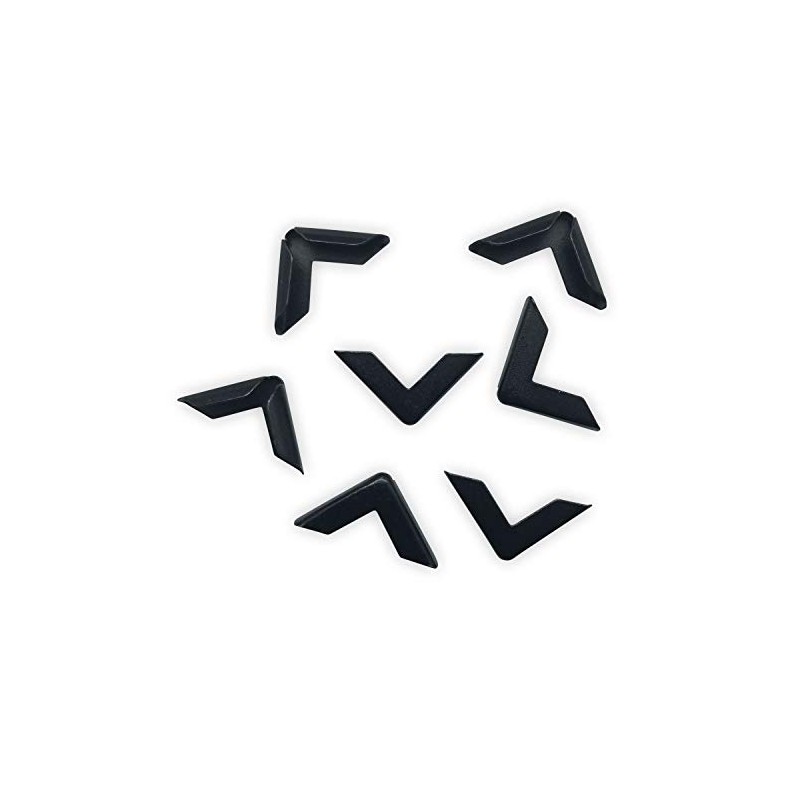 40 x Black Metal Book Corners 16 x 16 x