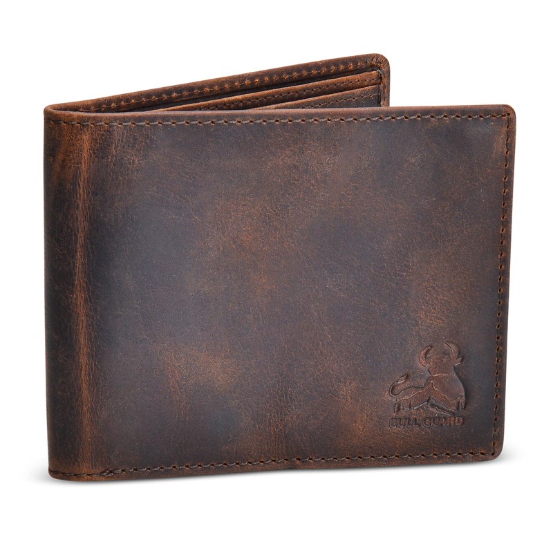 Men's Leather Wallet with RFID Blocking 2 ID Windows in