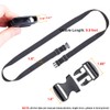 MAGARROW 1.5" Utility Straps with Buckle Adjustable, 4-Pack (Black, 9.5