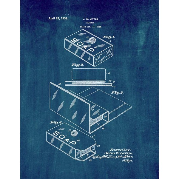 Cellophane Package Patent Print Midnight Blue (8.5" x 11") M14612