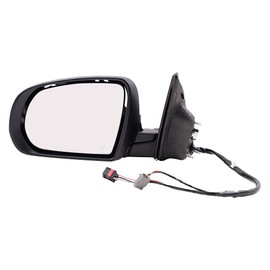Brock Aftermarket Replacement Driver Left Power Mirror with Paint to Match Gray Cover-Textured Black Base-Heat-Signal without Blind Spot Detection Compatible with 2017-2021 Jeep Compass