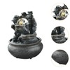 WeiLaiKeQi Indoor Waterfall Fountain Tabletop Fountain with Scene Light Water