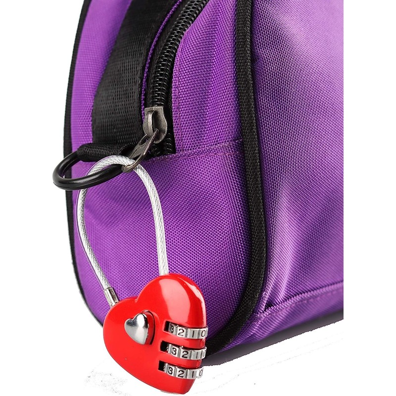 2Pcs Red Mini Love Heart Lock,Red Heart Padlock, Mini Code