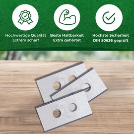 G greengrass tools Replacement Blade Compatible with Mammotion Luba and Compatible with Yuka Robotic Lawnmower Blades - LongLife - Double Hole - Shatterproof [DIN EN 50636 Tested], Piece: 24, Colour: Stainless Steel