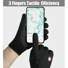Winter Sports Gloves, Touchscreen-Compatible, Windproof Anti-Slip Design, for Cycling, Hiking, Running, Driving