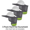 3 Pack Hard Hat Sunshield - Upgrade Full Brim Neck
