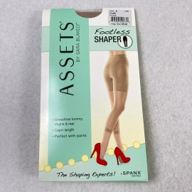 SPANX Assets by Sara Blakely Footless Shaper Tights Pantyhose Nude Brown Size 6