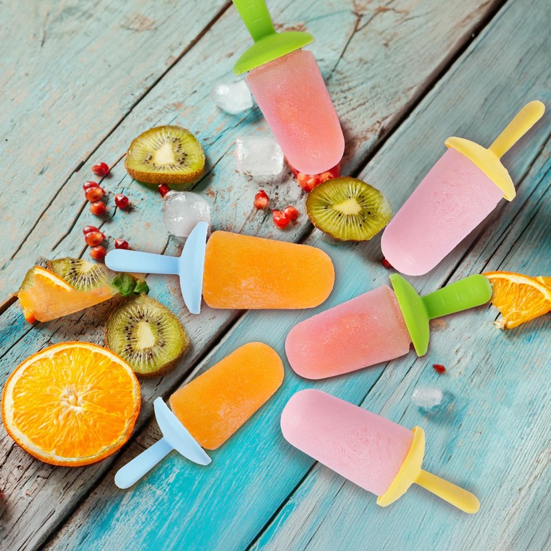 Miaowoof Silicone Popsicles Molds for Toddlers, 8-Cavity Non-BPA Premium Silicone