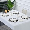 Bulletgxll Checkerboard Round Placemats Set of 6 Washable Table Mats