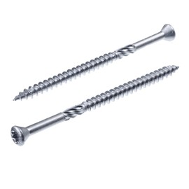 SECCARO Decking Screws 4.5 x 80mm A4 Stainless Steel Wood Screw with Cut Tip and Cutting Notch TX/Hexalobular Pack of 100