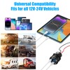 2 Pack 12V USB Outlet 3 Port Car Charger Socket,