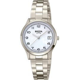 Boccia 3324-01 Women's Analogue Quartz Watch with Titanium Strap, silver, Bracelet