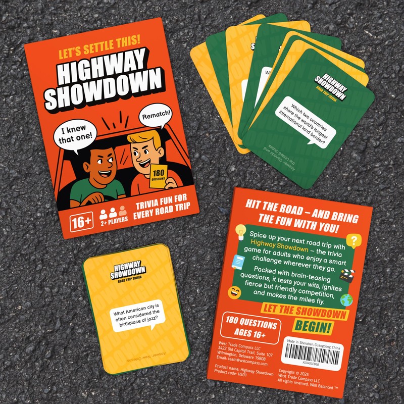 WELL BALANCED Highway Showdown – Fun & Competitive Trivia Car