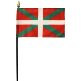Basque - 4 in x 6 in World Stick Flag