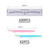 100 Pack Eyebrow Ruler with 2 Eyebrow Cutters, Eyebrow Stickers,