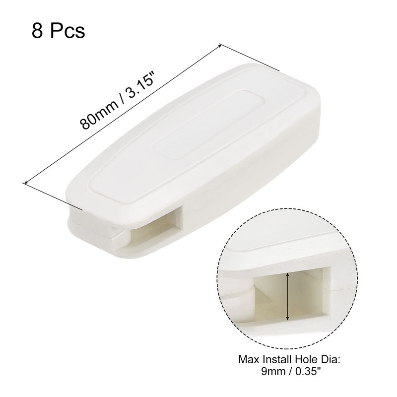 sourcing map Blind Cord Weight, 8Pcs 80mm Curtain Window Shutter
