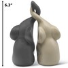Vaudagio Loving Pair of Elephants in Beige & Grey -