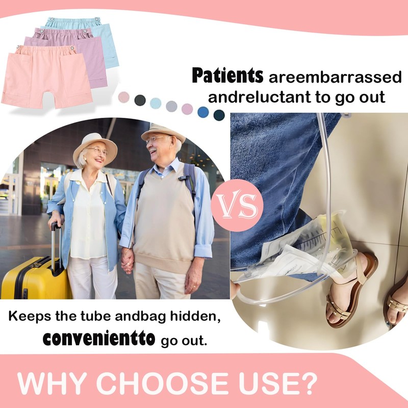 Nephrostomy Bag Underwear for Women Dual Side Pockets Urine Bag