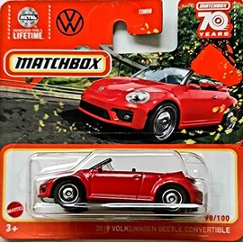 2023 Matchbox 2019 Volkswagen Beetle Convertible Red 98/100 (Short Card) HLD14
