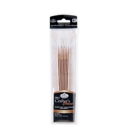 Royal & Langnickel Crafter's Choice Pro, 4 pc Synthetic Sable Detail Craft Brush Set