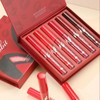 MooGlamor 6 Pcs Matte Liquid Lipstick Set Red Lip Gloss