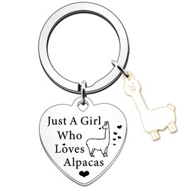 SDOFY Alpaca Gifts for Girls Alpaca Keyrings for Women Alpaca Lovers Gift Just a Girl Who Loves Alpacas