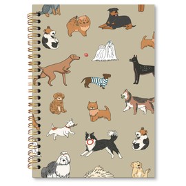 XNXLDYLH Dog Notebook Journal, Dog Lovers Gifts Spiral Notebook, Cute Puppy Journal Notebooks for Women Men, Funny Dogs Pet Lovers Office School Supplies Gifts, 5.5x8.3In